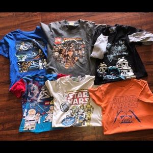Sz 5 Boys TShirt lot Legos, Star Wars, Angry birds
